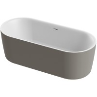Акриловая ванна Cezares Metauro 180x80 METAURO-INT-Central-180-80-60-G-W-MATT Серая матовая Белая матовая без гидромассажа