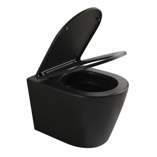 Унитаз Veconi Ando VAN-48TB подвесной цвет Черный матовый с сиденьем Микролифт