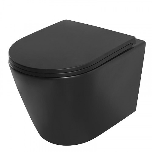 Унитаз Veconi Ando VAN-48TB подвесной цвет Черный матовый с сиденьем Микролифт