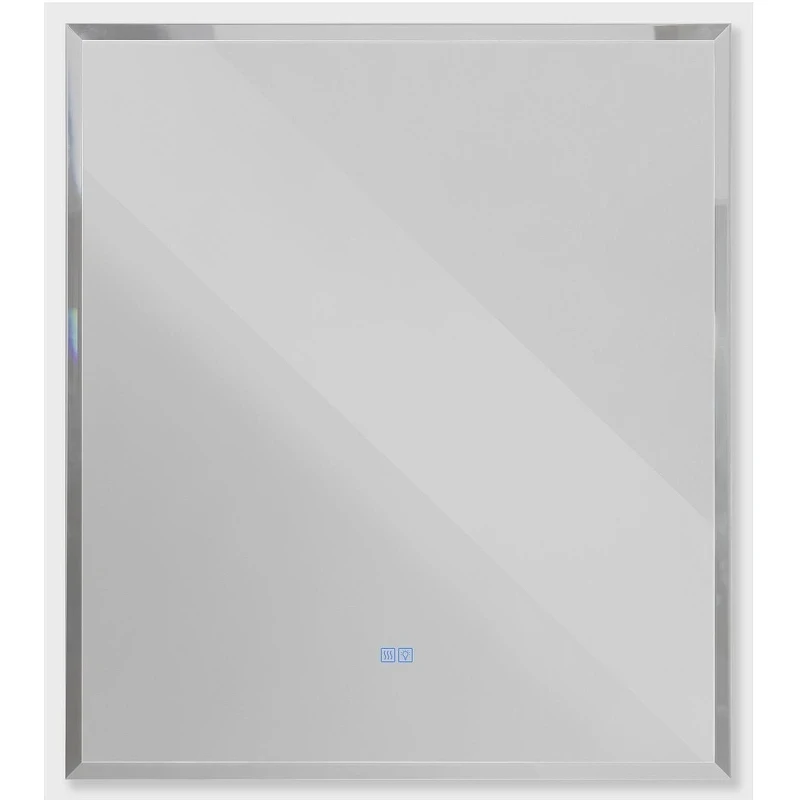 Зеркало Cezares Interni 80 CZR-SPC-INT-800-900-LED-TCH-WARM-BL с подсветкой Bianco Lucido с сенсорным выключателем и подогревом МДФ / ЛДСП, стекло