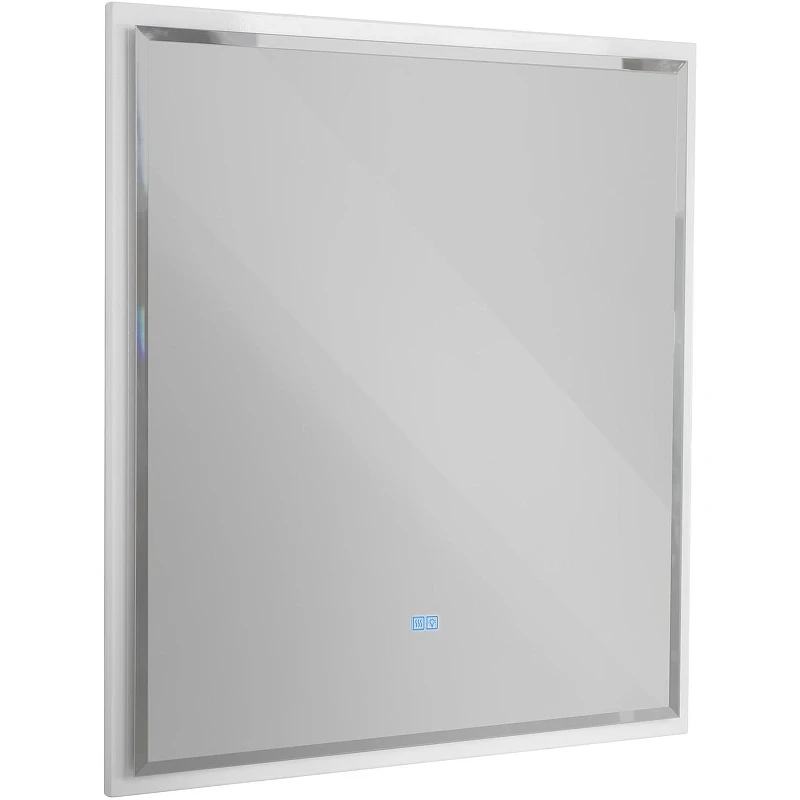 Зеркало Cezares Interni 80 CZR-SPC-INT-800-900-LED-TCH-WARM-BL с подсветкой Bianco Lucido с сенсорным выключателем и подогревом МДФ / ЛДСП, стекло