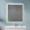 Зеркало Cezares Interni 80 CZR-SPC-INT-800-900-LED-TCH-WARM-BL с подсветкой Bianco Lucido с сенсорным выключателем и подогревом МДФ / ЛДСП, стекло