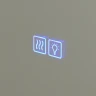 Зеркало Cezares Interni 80 CZR-SPC-INT-800-900-LED-TCH-WARM-BL с подсветкой Bianco Lucido с сенсорным выключателем и подогревом МДФ / ЛДСП, стекло