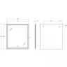 Зеркало Cezares Interni 80 CZR-SPC-INT-800-900-LED-TCH-WARM-BL с подсветкой Bianco Lucido с сенсорным выключателем и подогревом МДФ / ЛДСП, стекло