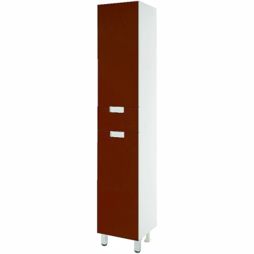 Шкаф пенал Bellezza Пегас 35 L 4620404712031 Красный Белый МДФ / ЛДСП
