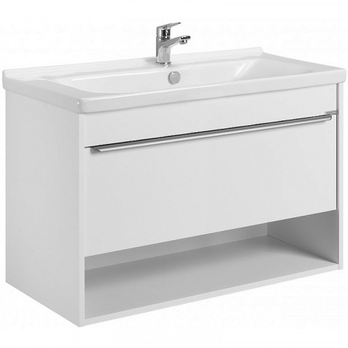 Тумба под раковину Aquaton Хоуп 100 1A287401HP2B0 подвесная Белая матовая МДФ / ЛДСП