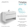 Тумба под раковину Aquaton Хоуп 100 1A287401HP2B0 подвесная Белая матовая МДФ / ЛДСП