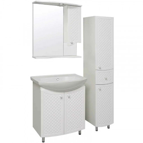 Тумба под раковину Runo Милано 65 УТ000002087 Белая МДФ / ЛДСП