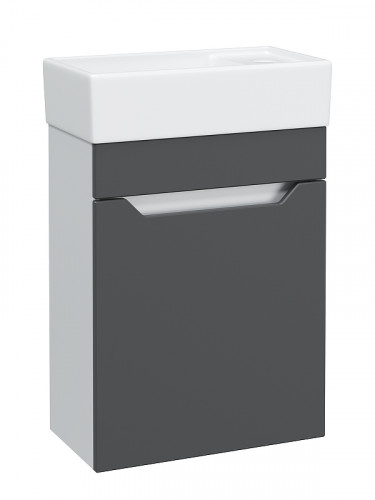Тумба с раковиной DIWO Архангельск 40 1108024 подвесная цвет Белый, Антрацит