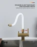 Смеситель для кухни Gappo G4395-33 цвет Золотой сатин Белый