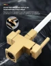 Смеситель для кухни Gappo G4395-33 цвет Золотой сатин Белый