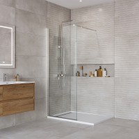 Душевая перегородка BelBagno Kraft 70 KRAFT-L-1-70-C-Cr профиль Хром стекло прозрачное