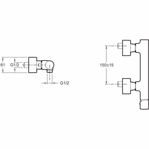 Смеситель для душа Jacob Delafon Toobi E8962-BN Полированный никель латунь на стену
