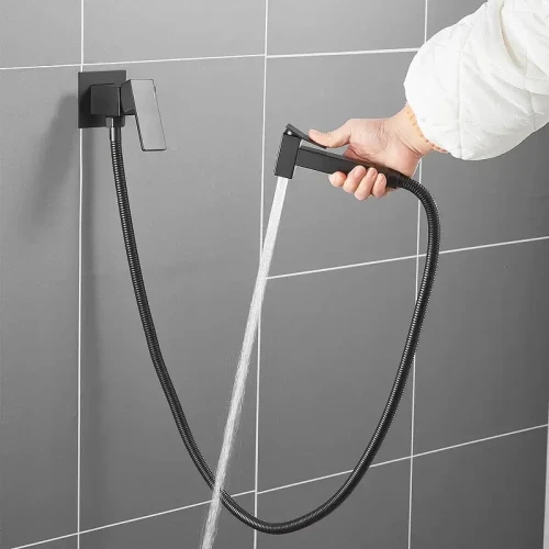 Гигиенический душ со смесителем Shevanik S127H цвет Черный матовый