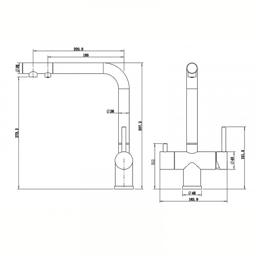 Смеситель для кухни Reflexion Lago RX9903GD цвет Брашированное золото