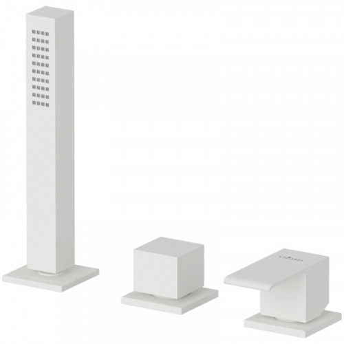 Смеситель на борт ванны Cezares Porta PORTA-BVDM3-BIO Белый матовый латунь