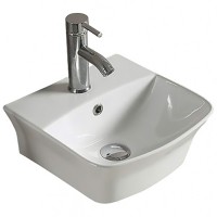 Раковина CeramaLux 45 78369А Белая фаянс подвесная