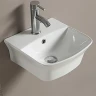 Раковина CeramaLux 45 78369А Белая фаянс подвесная