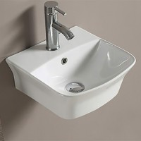 Раковина CeramaLux 45 78369А Белая фаянс подвесная