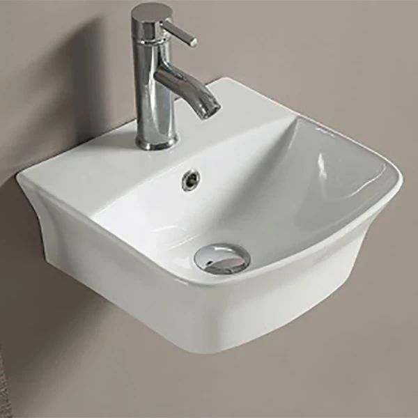 Раковина CeramaLux 45 78369А Белая фаянс подвесная
