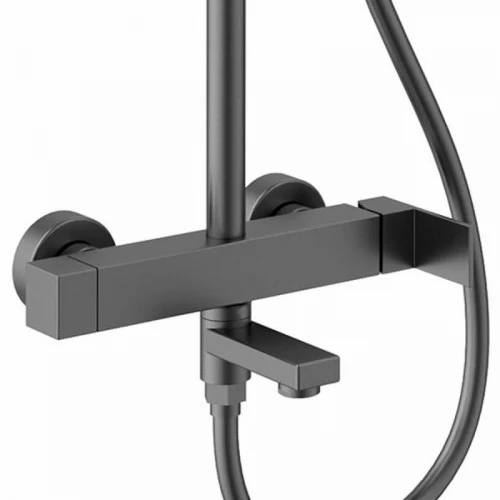 Душевая система Kaiser Cube 01582-15 Вороненая сталь