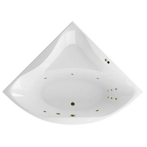 Акриловая ванна Excellent Glamour 150x150 WAEX.GLA15.LINE.BR цвет Белый с гидромассажем форсунки Бронза