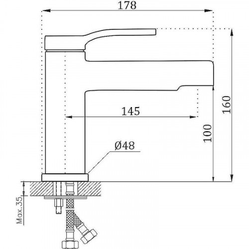 Смеситель для раковины Belz B612 B12612 Хром