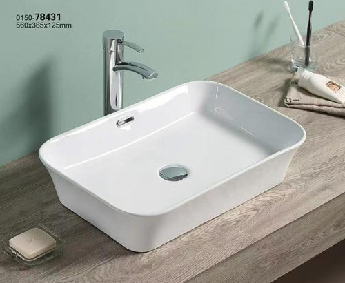 Раковина-чаша CeramaLux N 56 78431 Белая фаянс накладная