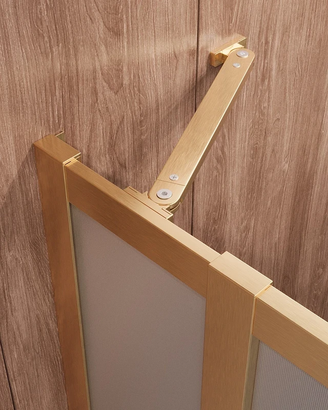 Душевой уголок Cezares Molveno 110x110 MOLVENO-A-22-90+20-P-BORO профиль Брашированное золото стекло рифленое