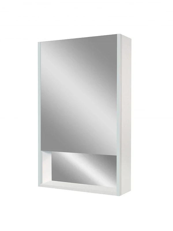 Зеркальный шкаф Art&Max Foggia 60 L AM-Fog-600-800-1D-L-DS-F-White с подсветкой цвет Белый