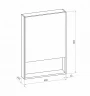 Зеркальный шкаф Art&Max Foggia 60 L AM-Fog-600-800-1D-L-DS-F-White с подсветкой цвет Белый
