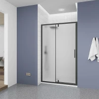 Душевая дверь Veconi Ottimo 110 OP20B-110-07-C9 профиль Черный матовый стекло матовое