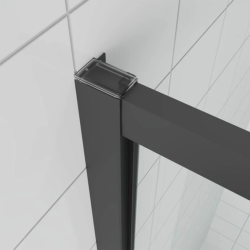 Душевая дверь Veconi Ottimo 110 OP20B-110-07-C9 профиль Черный матовый стекло матовое