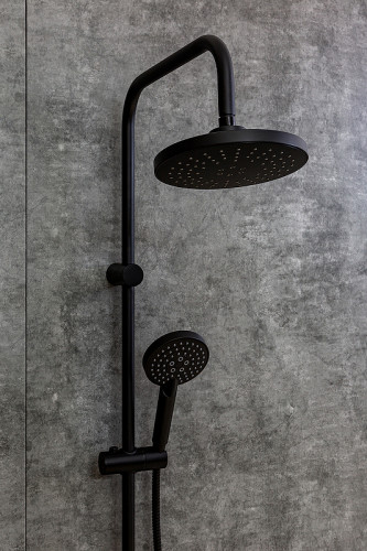 Душевая система Orange O-Shower OW02b Черная матовая нержавеющая сталь на стену