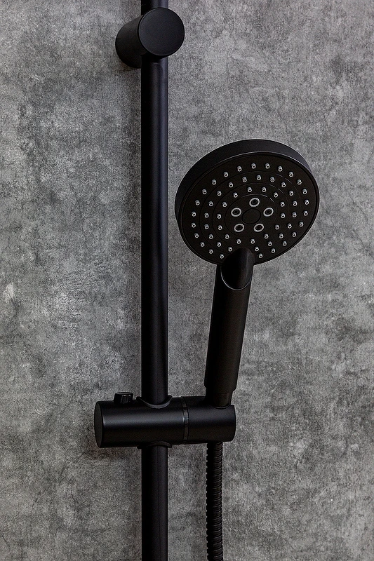Душевая система Orange O-Shower OW02b Черная матовая нержавеющая сталь на стену