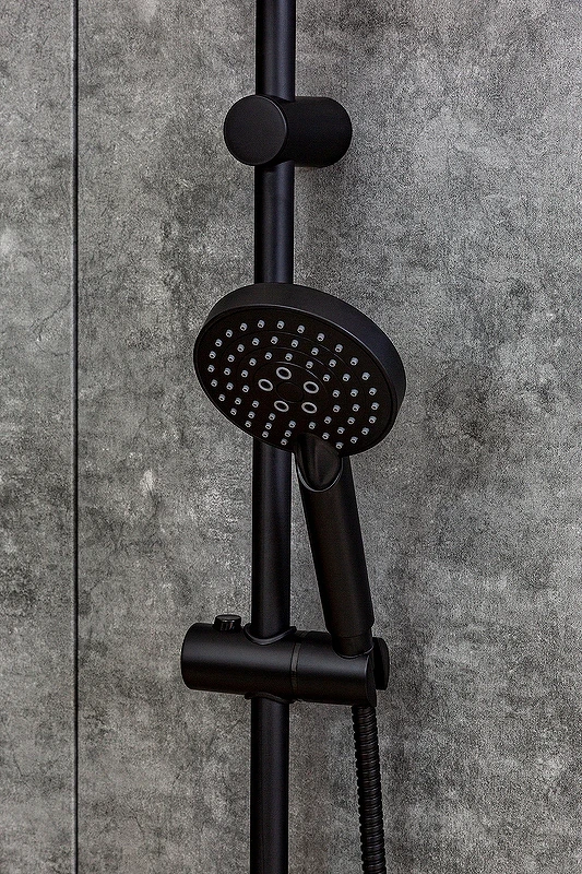 Душевая система Orange O-Shower OW02b Черная матовая нержавеющая сталь на стену