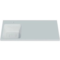 Раковина Orange Камилла 100 OP-100RAL с местом под стиральную машину Белая искусственный камень (литьевой мрамор) полувстраиваемая, с местом под стиральную машину