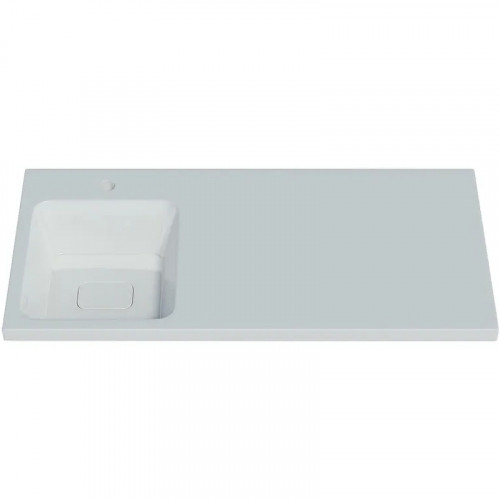 Раковина Orange Камилла 100 OP-100RAL с местом под стиральную машину Белая искусственный камень (литьевой мрамор) полувстраиваемая, с местом под стиральную машину