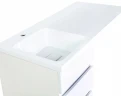 Раковина Orange Камилла 100 OP-100RAL с местом под стиральную машину Белая искусственный камень (литьевой мрамор) полувстраиваемая, с местом под стиральную машину