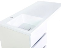 Раковина Orange Камилла 100 OP-100RAL с местом под стиральную машину Белая искусственный камень (литьевой мрамор) полувстраиваемая, с местом под стиральную машину