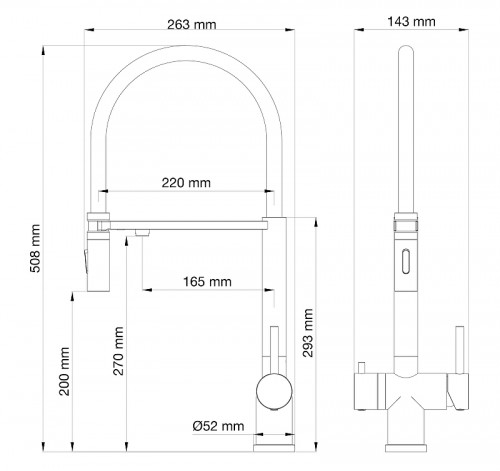 Смеситель для кухни Wonzon &amp; Woghand WW-88458009-BN цвет Брашированный никель