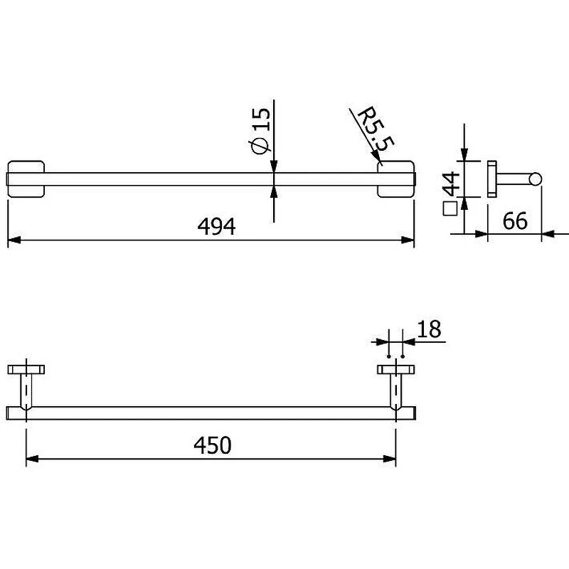 Полотенцедержатель Kludi Vela S 2598053 Белый матовый