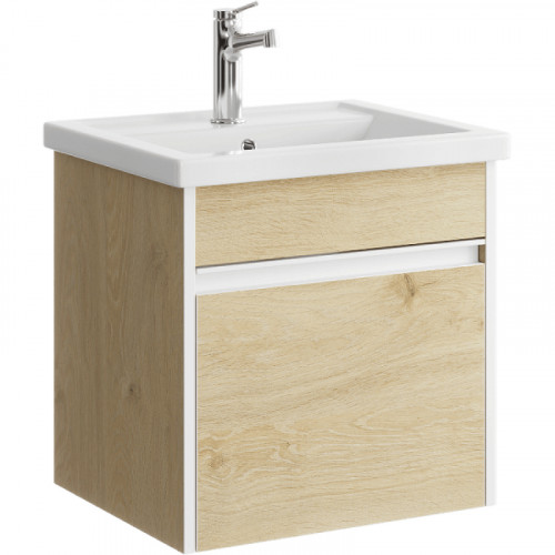 Тумба под раковину Aqwella Urban 50 URB0105DD подвесная Дуб Давос МДФ / ЛДСП