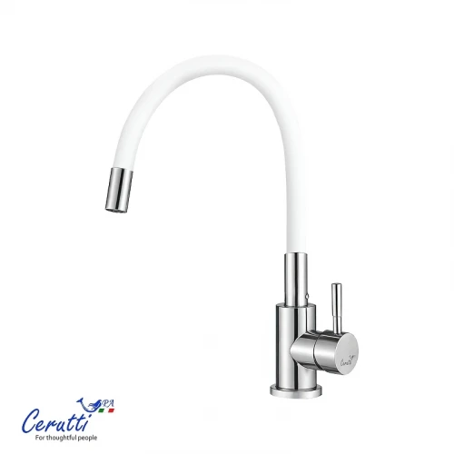 Cмеситель для кухни Ceruttispa Атэна (Atena) H-W CT12142 12142 цвет Хром Белый