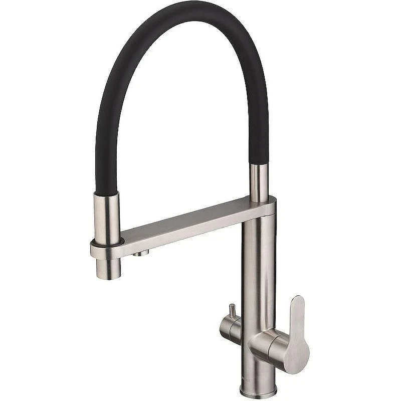 Кухонная мойка Mixline Pro 50 552931 цвет Черный графит со смесителем Swedbe Selene Plus 8440 Нержавеющая сталь Черный