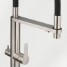 Кухонная мойка Mixline Pro 50 552931 цвет Черный графит со смесителем Swedbe Selene Plus 8440 Нержавеющая сталь Черный