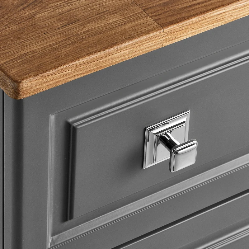 Тумба под раковину ASB-Woodline Каталина 80 Grey 12095 Серая массив дерева