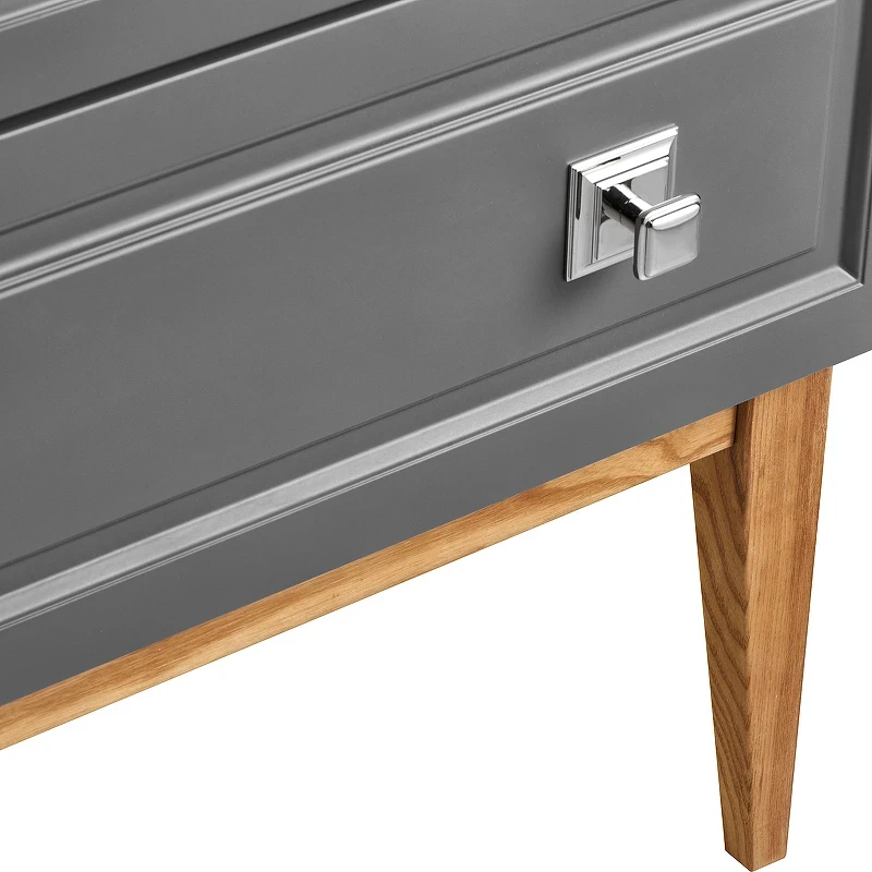 Тумба под раковину ASB-Woodline Каталина 80 Grey 12095 Серая массив дерева