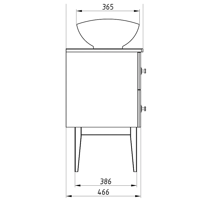 Тумба под раковину ASB-Woodline Каталина 80 Grey 12095 Серая массив дерева