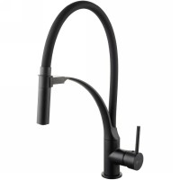 Смеситель для кухни Lemark Soul LM6007BL Черный матовый латунь